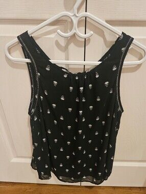 Vintage Y2K Skull Pattern Camisole Top